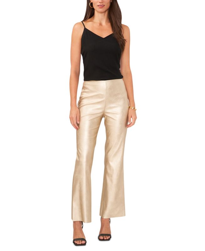 Vince Camuto Womens Pull-On Metallic Faux- Soft Gold 2
