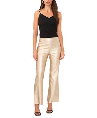 Vince Camuto Womens Pull-On Metallic Faux- Soft Gold 2