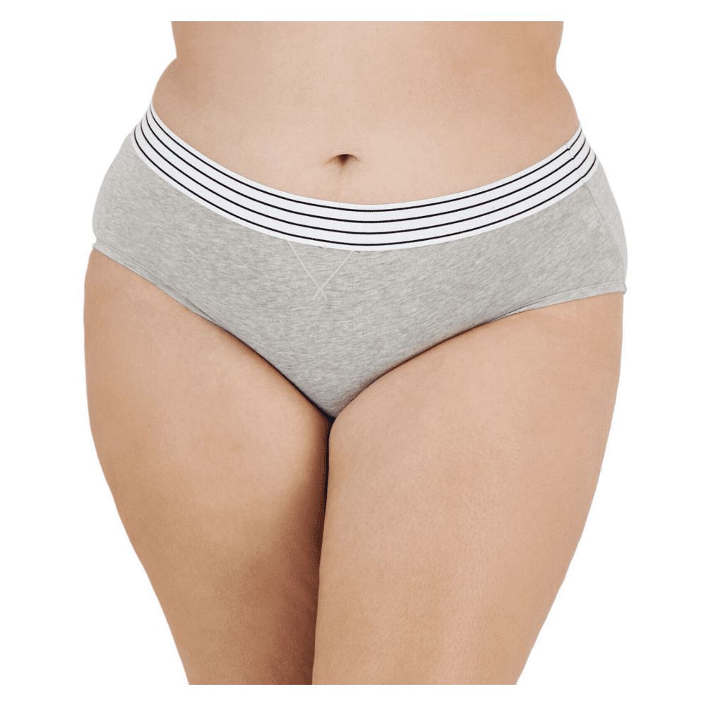 Jenni Women&#39;s Lace-Trim Hipster Underwear, Grey Heather , XXXL