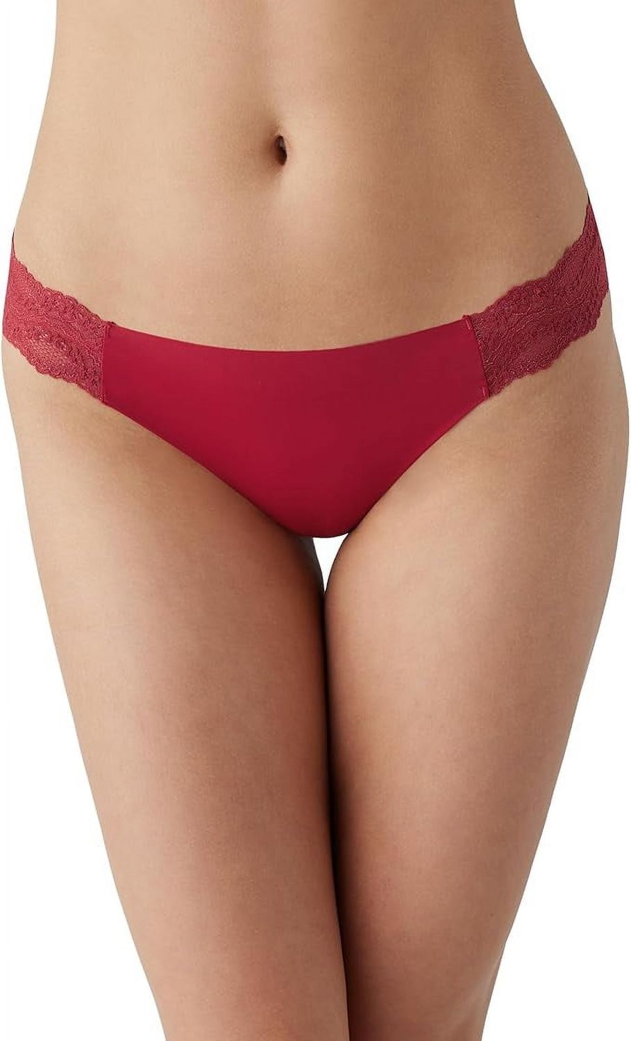 B.tempt&#39;d by Wacoal Women&#39;s B Bare Thong Panties, Red Medium