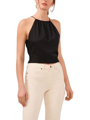 1.State Womens Tie Back Gathered Neck Halter Top