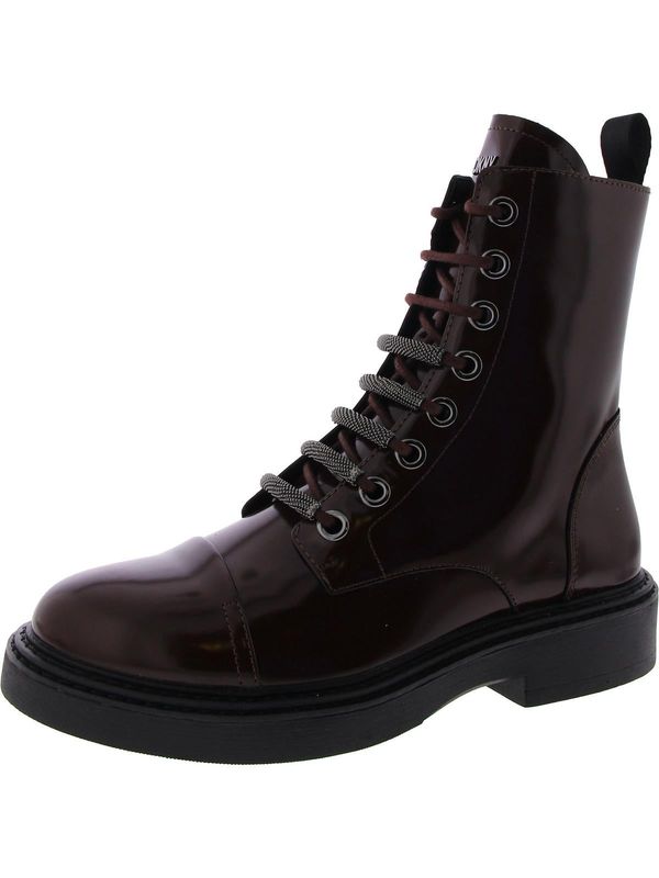 DKNY Womens Malaya Lace-Up Booties Bordeaux 7M