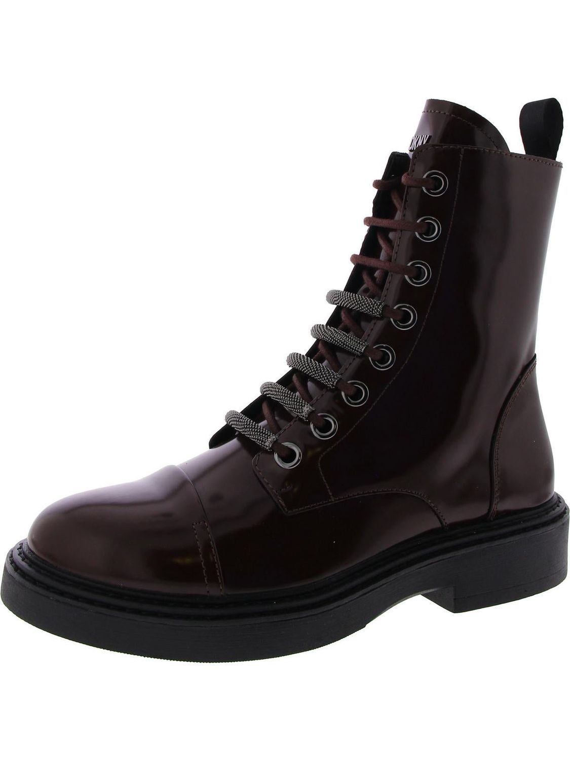 DKNY Womens Malaya Lace-Up Booties Bordeaux 7M