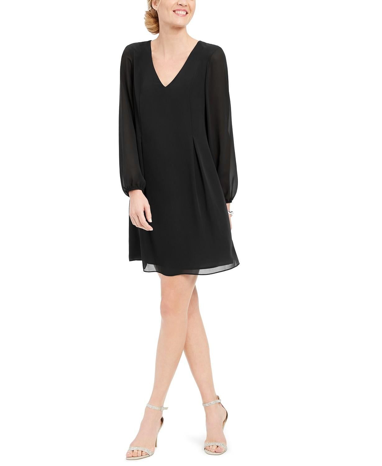 I.N.C. International Concepts Bow-Back Shift Dress Black M