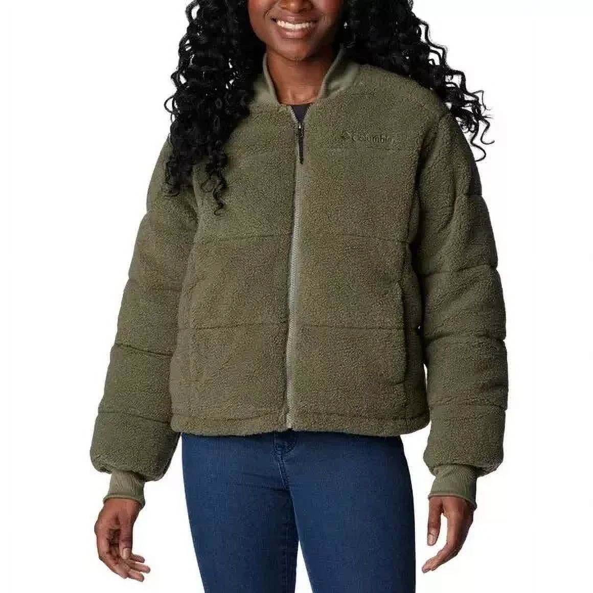 Columbia Women&#39;s Puffect Novelty Jacket, Stone Green, XXL