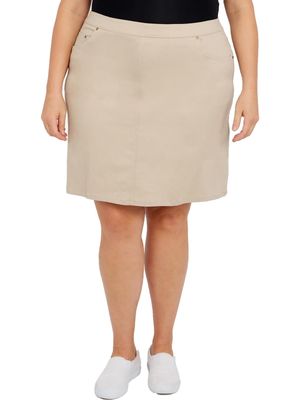 Plus Womens Stretch Pull on Skort
