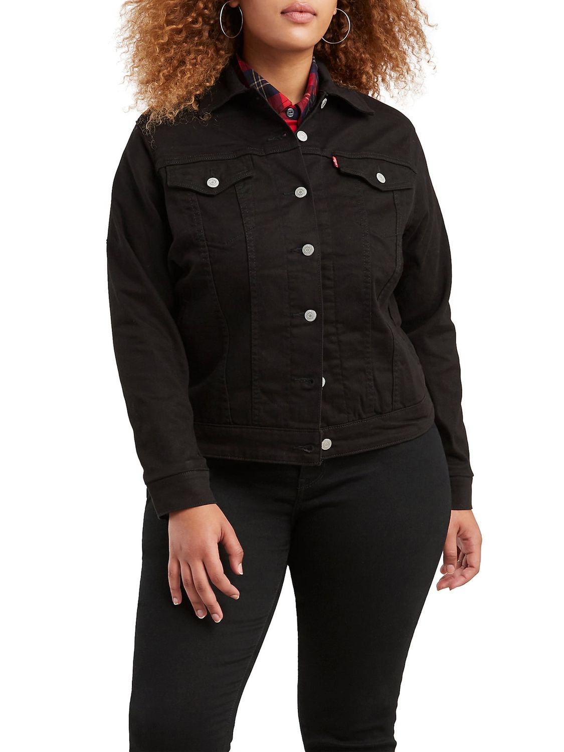 Levi&#39;s Women&#39;s Plus Size Original Denim Trucker Jacket