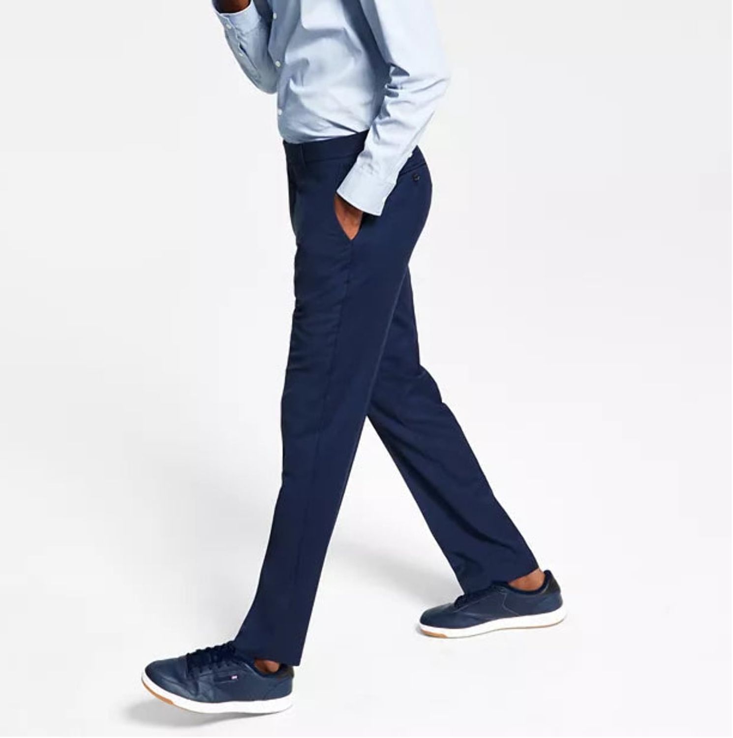 Tommy Hilfiger Men&#39;s Modern-Fit Wool TH-Flex Stretch Pants