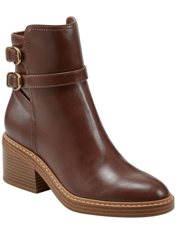 Marc Fisher Womens MARIETA 2 Faux Leather Zipper Ankle Boots//
