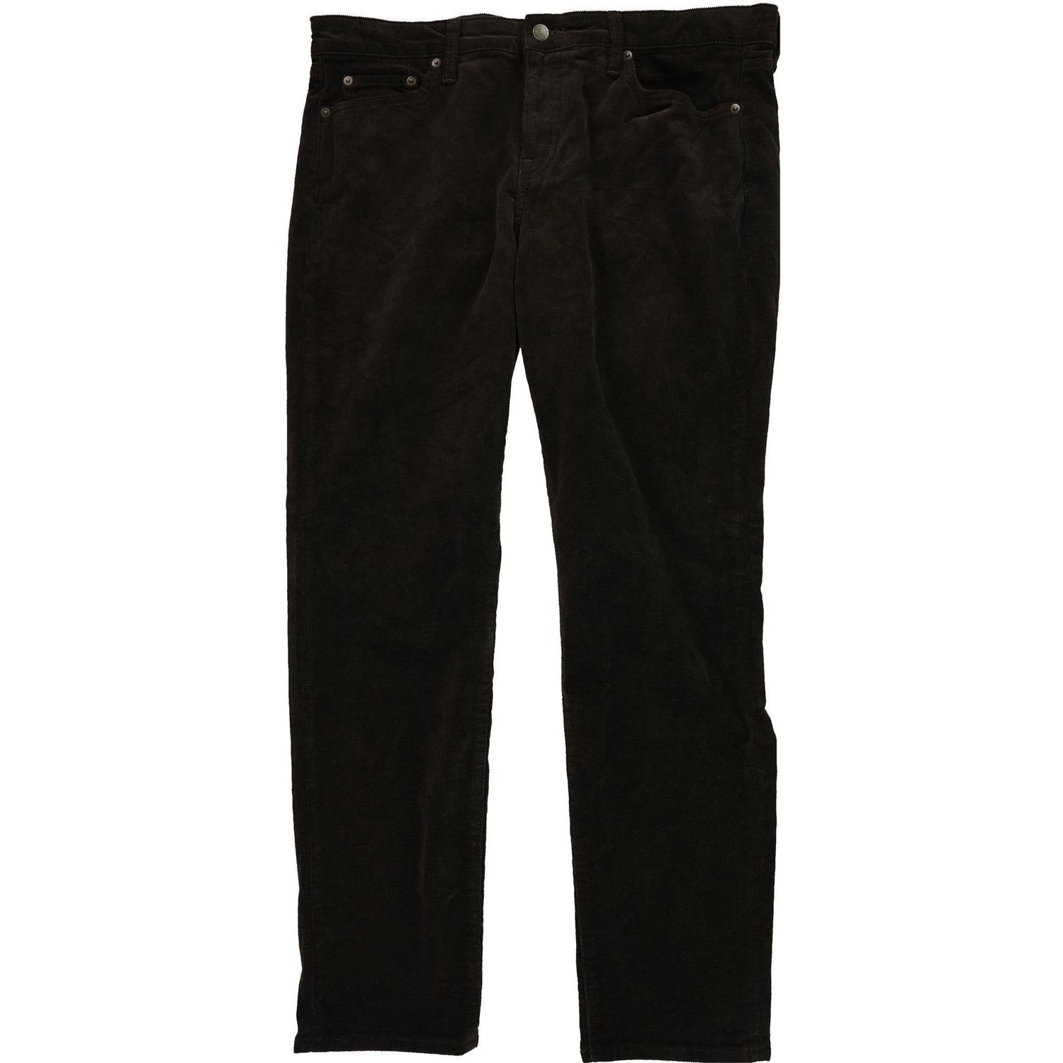Ralph Lauren Womens Mid Rise Straight Casual Corduroy Pants, Brown, Plus Size, 14W