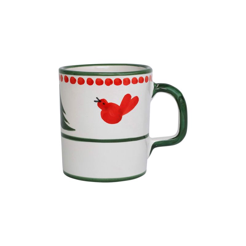 Vietri Uccello Rosso Mug - Handpainted