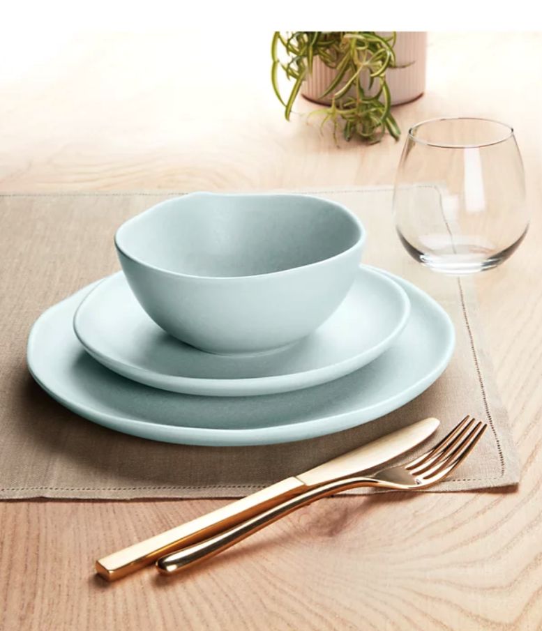 Oake Blue 12-Pc. Dinnerware Set, Cr Blue