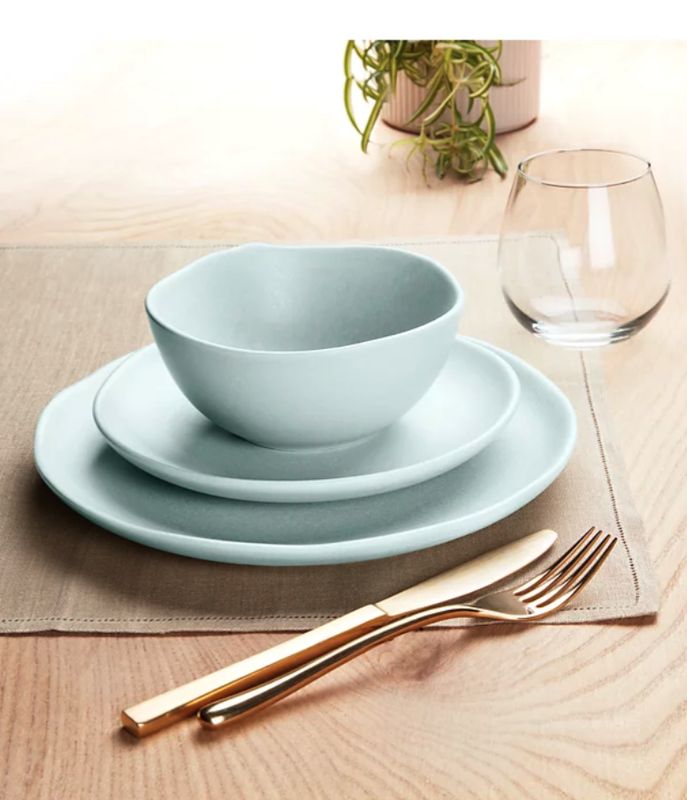 Oake Blue 12-Pc. Dinnerware Set, Cr Blue