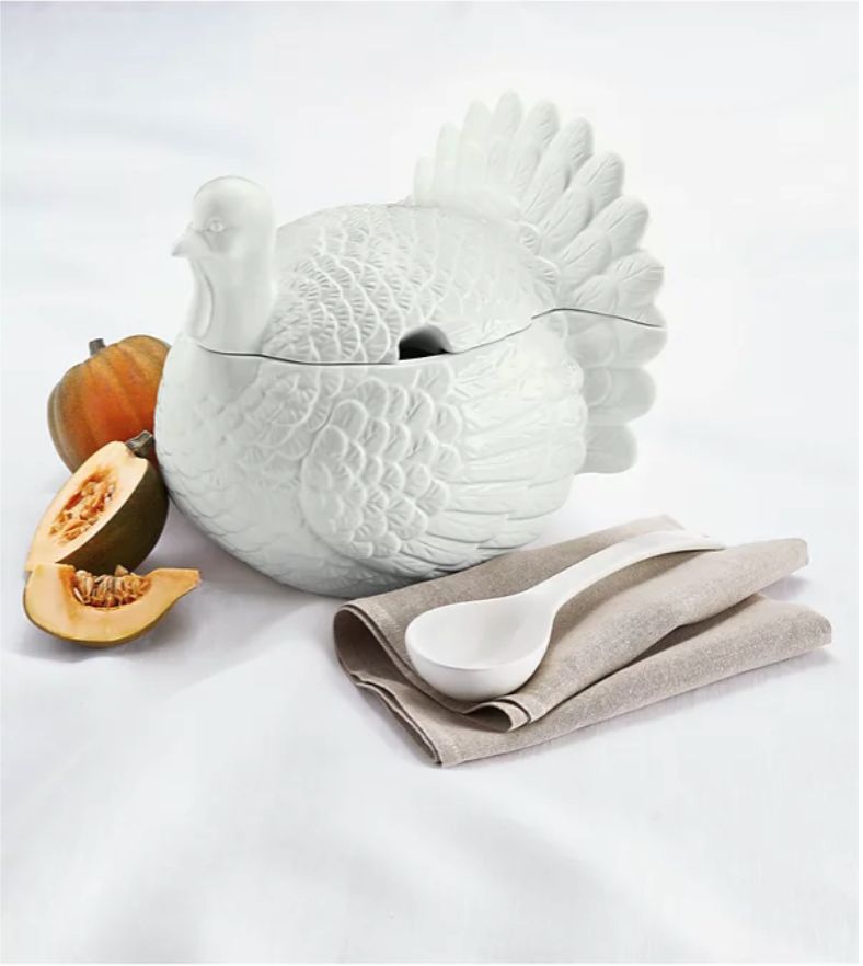 Charter Club Harvest Turkey Covered Soup Tu White