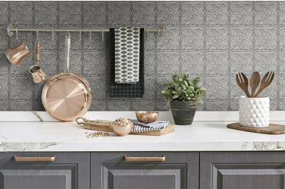 NextWall Faux Embossed Tile Peel and Stick Wallpaper - 20.5 in. W x 18 ft. L