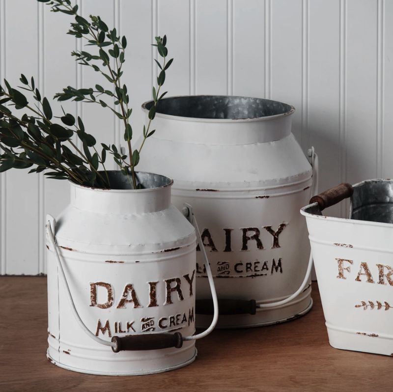 Home Essentials Galvanized Dairy Bucket