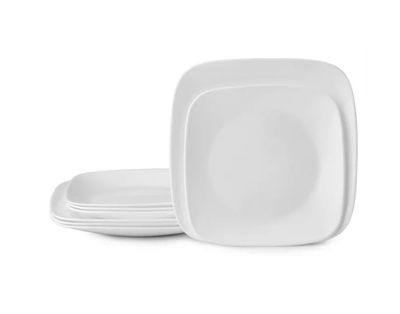 Corelle Vivid White Dinner Plates, Set of 8 - White