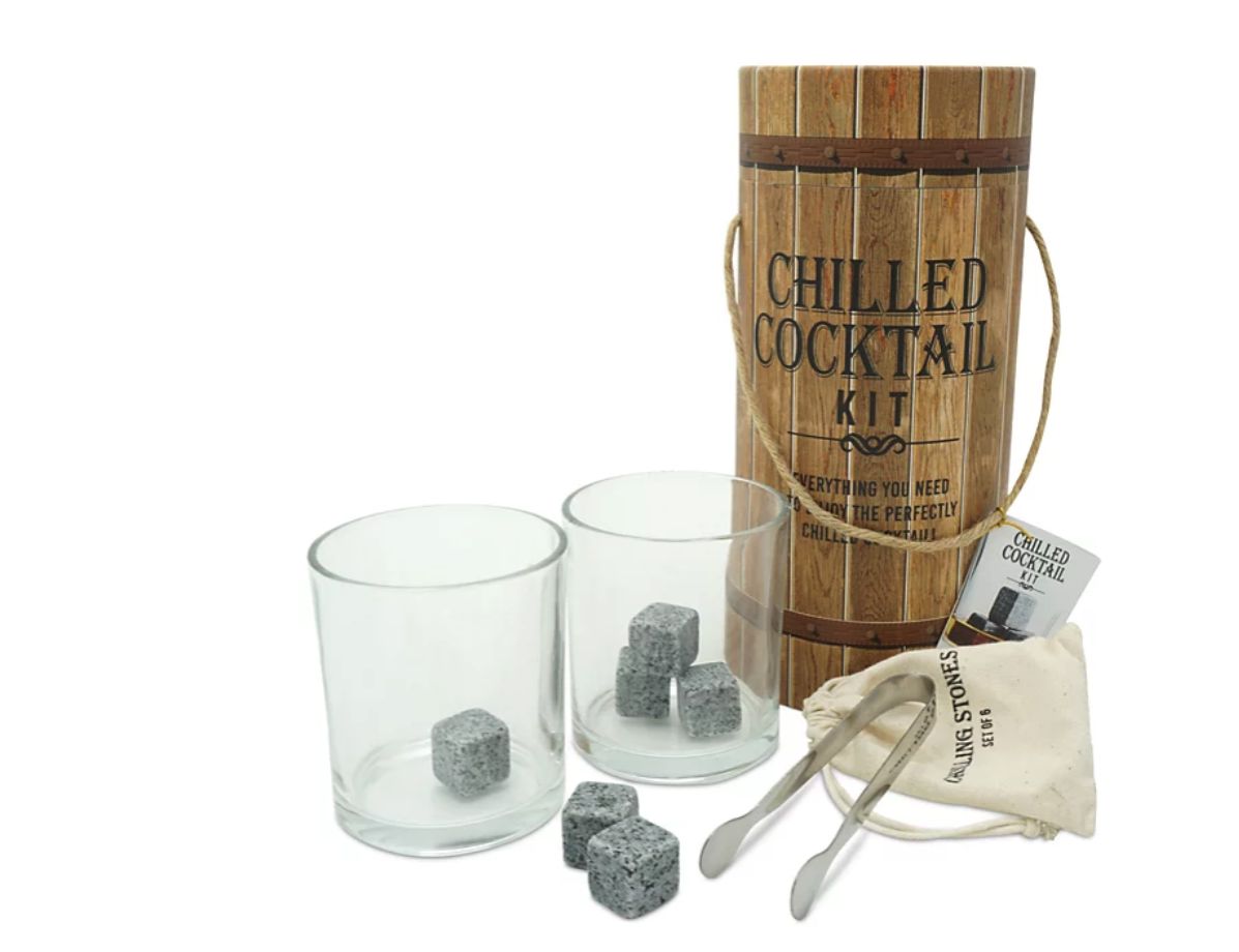TMD Holdings Chilled Whiskey Stone Cocktail Light Pastel Brown