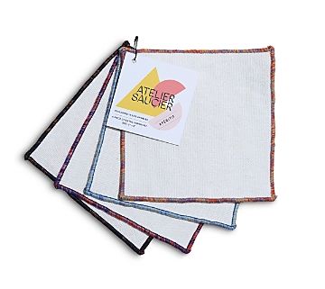 Atelier Saucier Rainbow Sky Cocktail Napkins, Set of 4