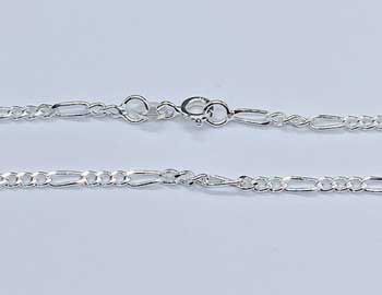 20&quot; Sterling Silver Figaro Chain