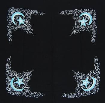 Celtic Moon Altar Cloth or Scarf 36&quot; x 36&quot;