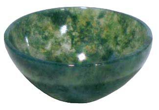 2&quot; Green Moss Agate Devotional Bowl