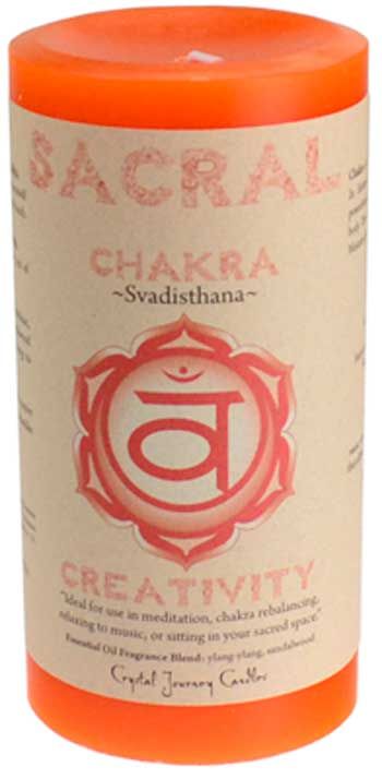 Sacral Chakra Pillar Candle 3&quot; x 6&quot;
