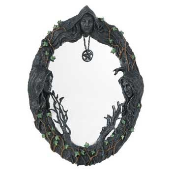 Triple Goddess Maiden, Mother, Crone Wall Mirror