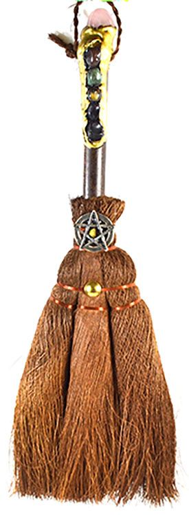 Pentagram Crystal Broom 12&quot;