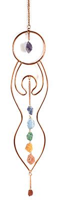 Goddess with Chakra Stones Wall Hanging 19&quot; x 3&quot;