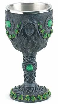 Maiden, Mother &amp; Crone chalice 7 1/2&quot;