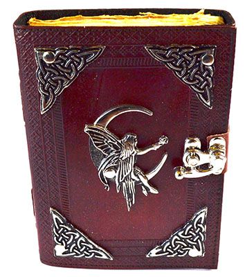 Fairy aged looking paper leather w/metal latch 4 1/2&quot; x 6 1/2&quot; - Unlined