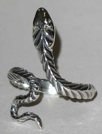Snake Ring Adjustable Sterling Silver