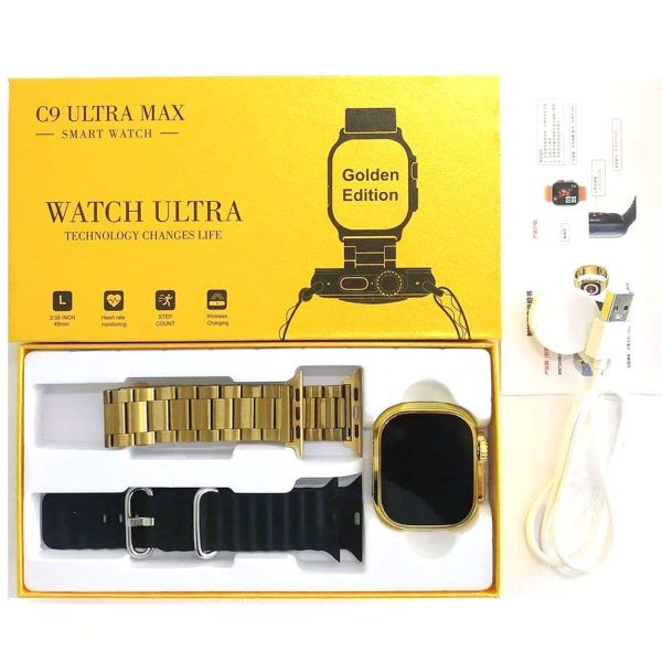C9 Ultra Max Gold Edition Color Smartwatch 2.1 Inch Display