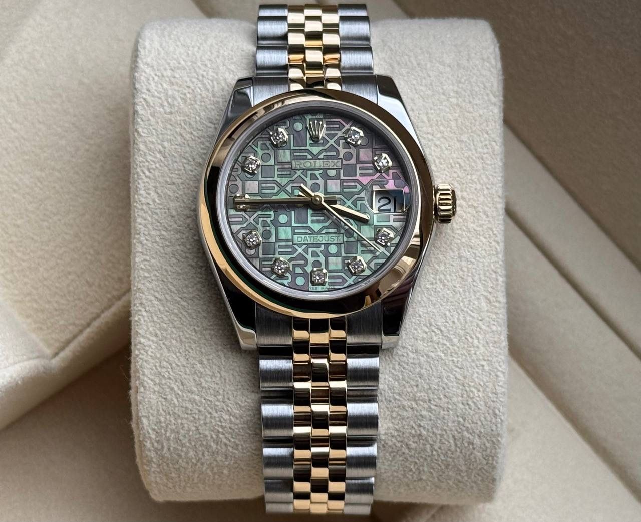 Rolex Datejust 31 Gold/Steel MOP Jubilee Diamond Dial