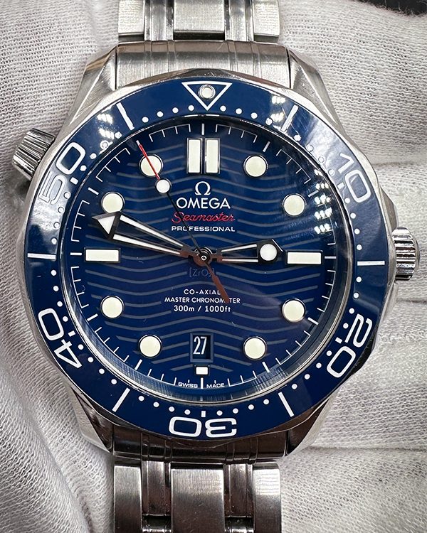 2018 Omega Seamaster Diver 300M 42MM Blue Dial Steel Bracelet