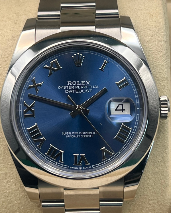 2019 Rolex Datejust 41MM Azzurro Blue Dial Oyster Bracelet