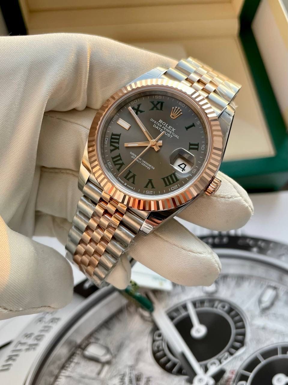 Rolex Datejust II 41mm NEW Wimbledon Everose