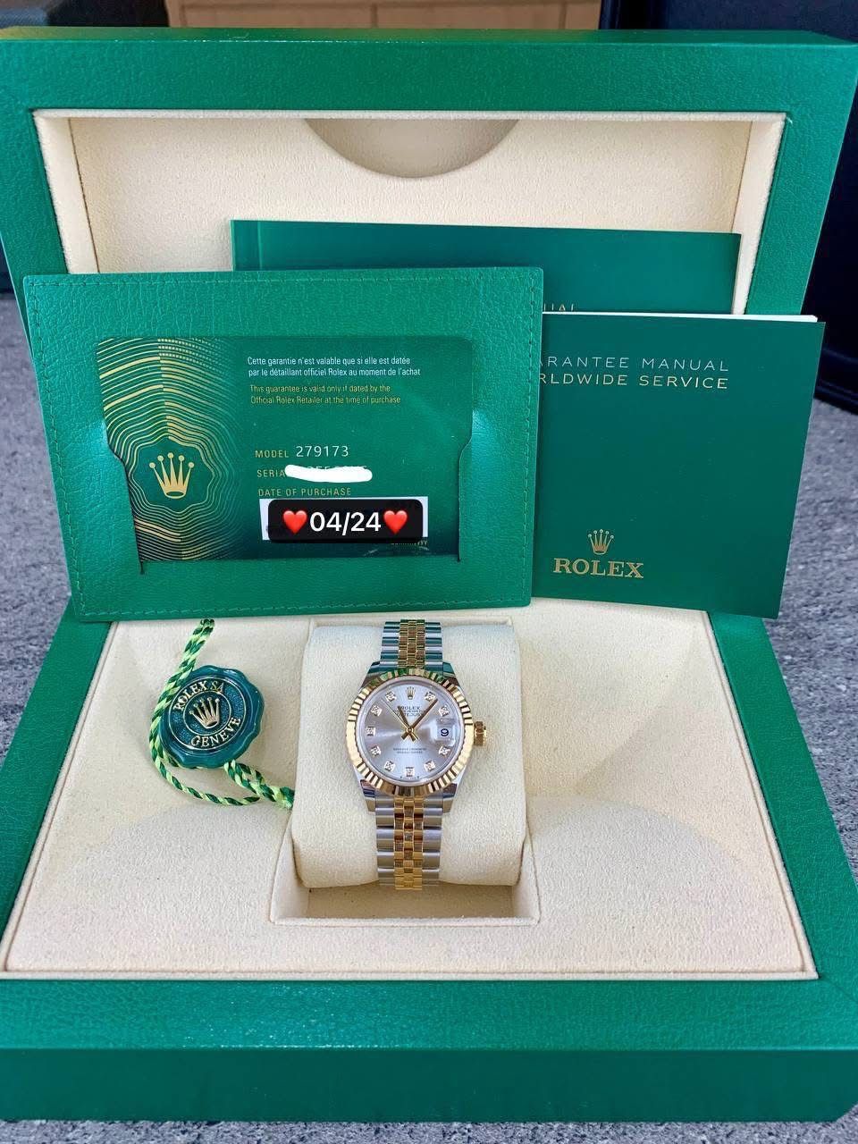 Rolex Ladies DateJust 279173 Silver Diamond