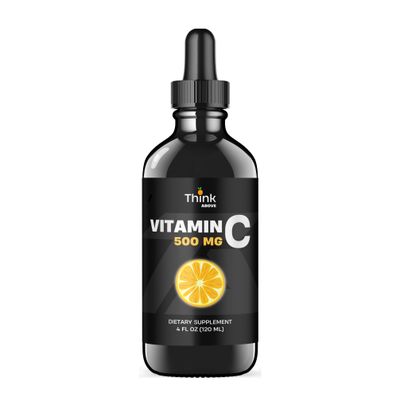 Think Above Liquid Vitamin C - High Dose - Vitamin C Drops - for Adults and Kids - 500 mg - Liquid VIT C - Non GMO - Vitamin C Liquid Supplement (4 fl oz 120 ml)