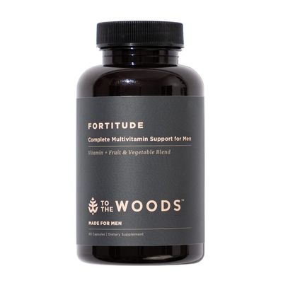 To The Woods Fortitude Complete Multivitamin Support for Men - 20 Organic Raw Fruits &amp; Vegetables, 24 Essential Vitamins &amp; Minerals - Immune Health, Energy Booster (1 Bottle, 30 Capsules)