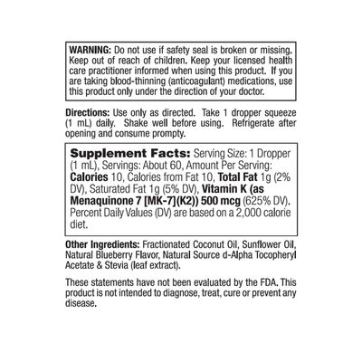 Nature's Life Vitamin K2 (MK7) Drops, 2 oz