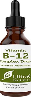 Ultra6 Nutrition Vitamin B12 Sublingual Liquid Drops - B12 Methylcobalamin Supplement Great for Energy &amp; Tiredness - Vitamin-B Supplements for Women &amp; Men - 90 Day Supply