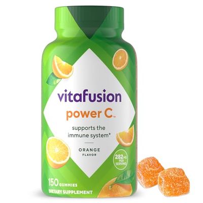 Vitafusion Power C Vitamin C Gummies for Immune Support, Orange Flavored, 282 mg Vitamin C, Americas Number 1 Gummy Vitamin Brand, 50 Day Supply, 150 Count