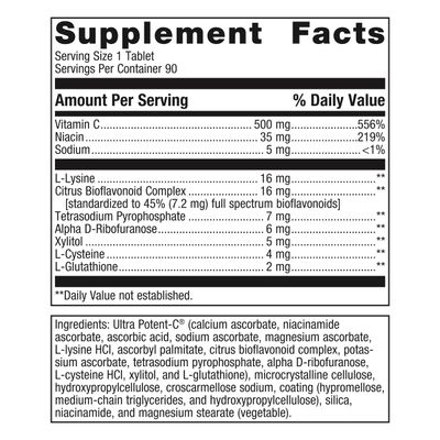 Metagenics Ultra Potent-C 500 - Gentle, Buffered Vitamin C Supplement - Immune Support Supplement* - Ascorbic Acid - 90 Tablets