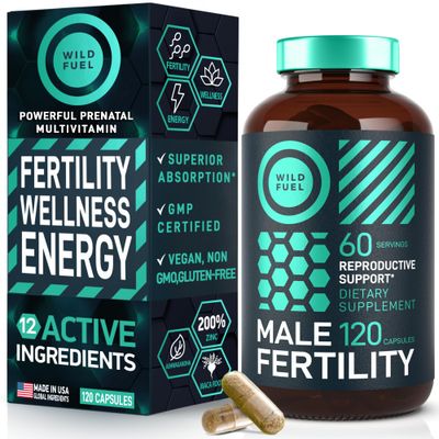 Fertility Supplements For Men Prenatal Vitamin - Maca Root, Ashwagandha, L Arginine, Zinc, Plus Naturals Conception Men Fertility Vitamins and Male Fertility Support Supplements - 120Caps for 2 Months