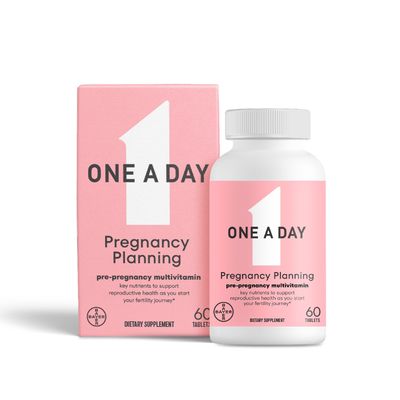 One A Day Pregnancy Planning Prenatal Multivitamin for Women, Pre Pregnancy Vitamins for Women with Methylfolate, Folic Acid, Zinc, Vitamin B12 &amp; Vitamin D to Support Reproductive Health, 60 Tablets