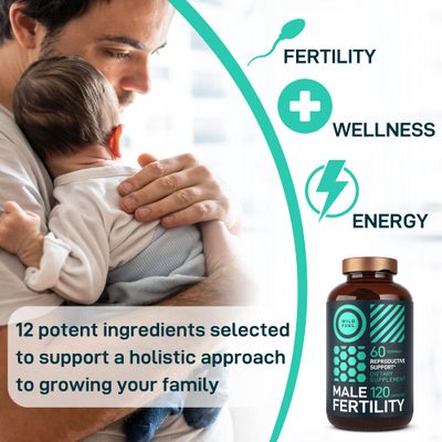 Fertility Supplements For Men Prenatal Vitamin - Maca Root, Ashwagandha, L Arginine, Zinc, Plus Naturals Conception Men Fertility Vitamins and Male Fertility Support Supplements - 120Caps for 2 Months