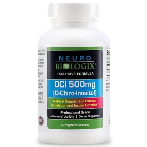 Neuro biologix High-Potency D-Chiro-Inositol Capsules 500mg - Comprehensive D Chiro Inositol Supplement to Support Hormone Balance, Mood and Energy - 60 Veggie Caps