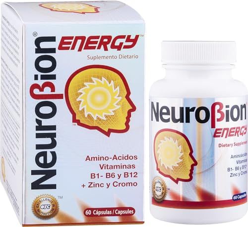 60 Caps Neurobion Energy - Amino Acids Vitamin B1 B2 B6 B12 - Increases Brain Alertness &amp; Stamina
